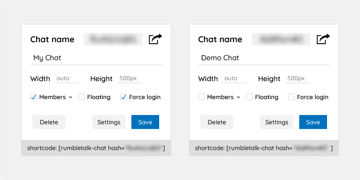 Set and Control the width and height of your group chat room
