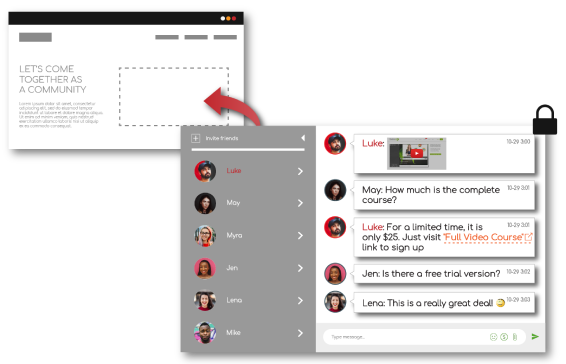 Monetize from your online group chat and live event chat